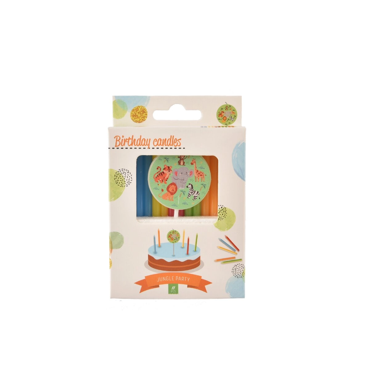 Dortové svíčky Jungle 10 cm (11 ks)