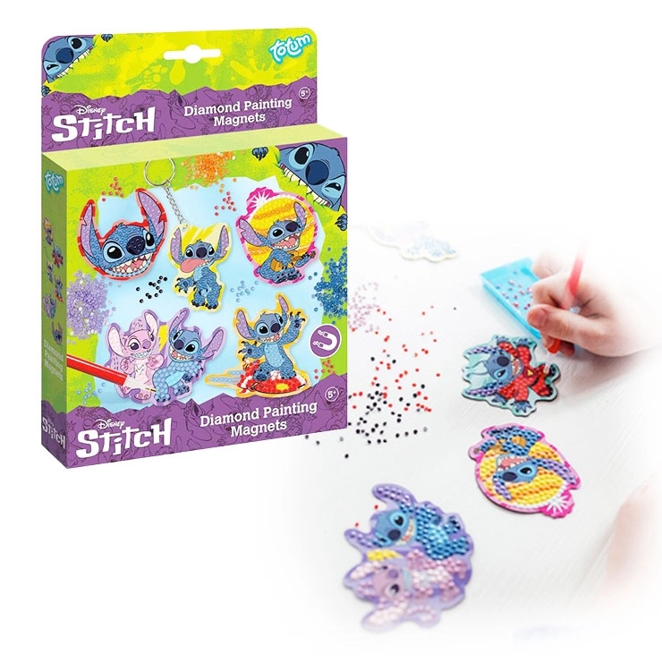 Stitch diamantové malování – magnetky pro děti