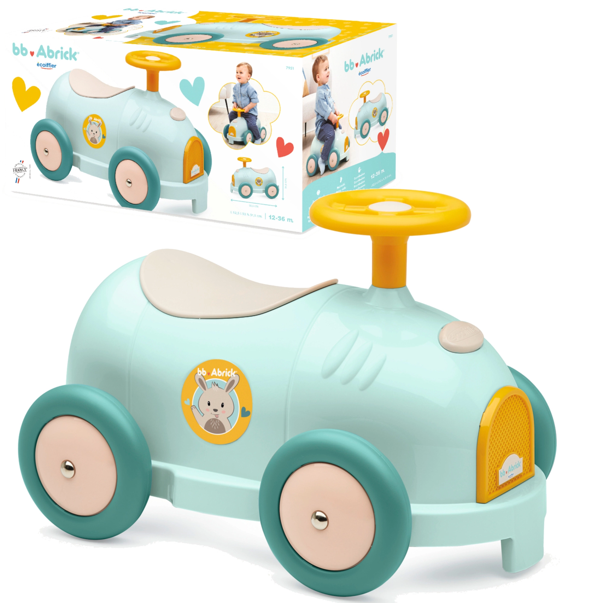 Abrick modré odrážedlo ECOIFFIER pro děti 1+