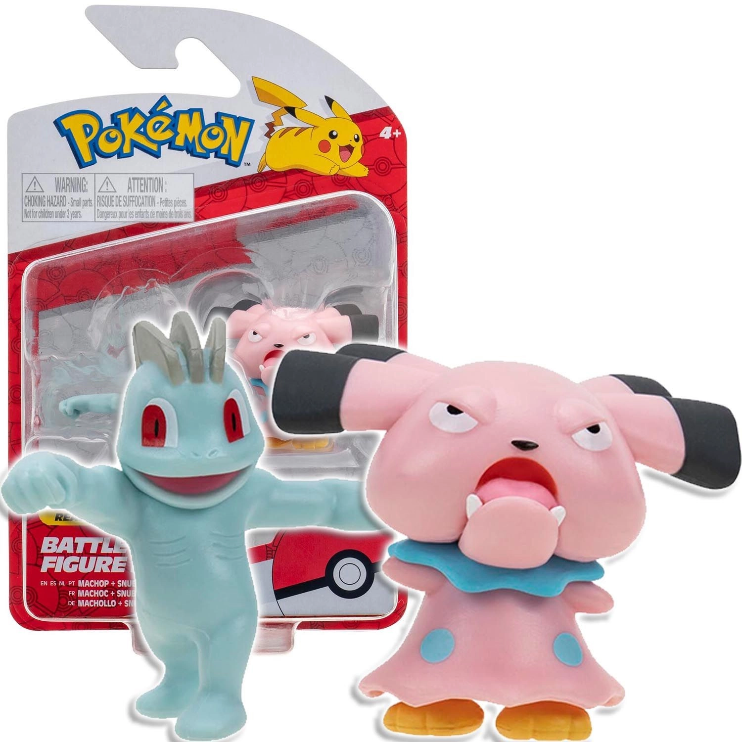 Jazwares Pokémon Battle 2 Pack Machop & Snubbull