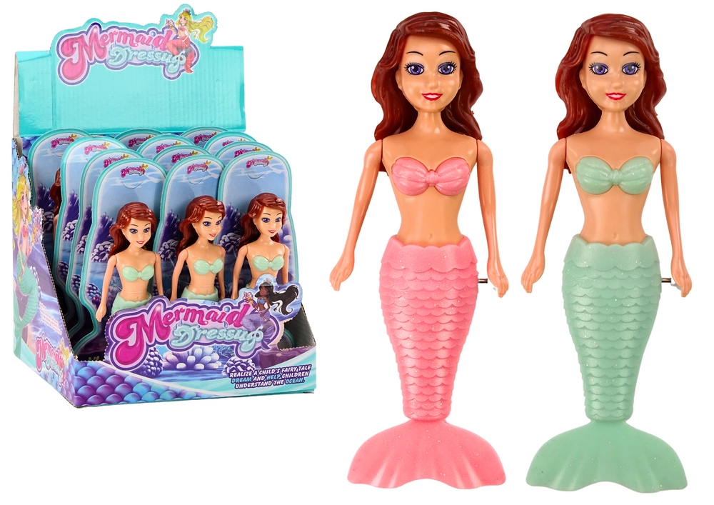 LEAN Toys Mořská panna Wind Up Vodní plovoucí tyrkysová mořská panna