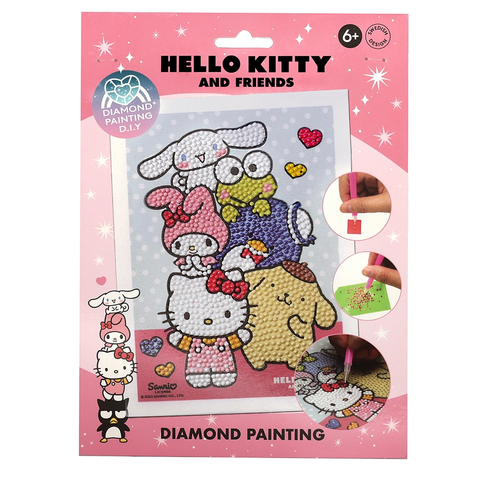 Hello Kitty diamantové malování podle čísel pro děti