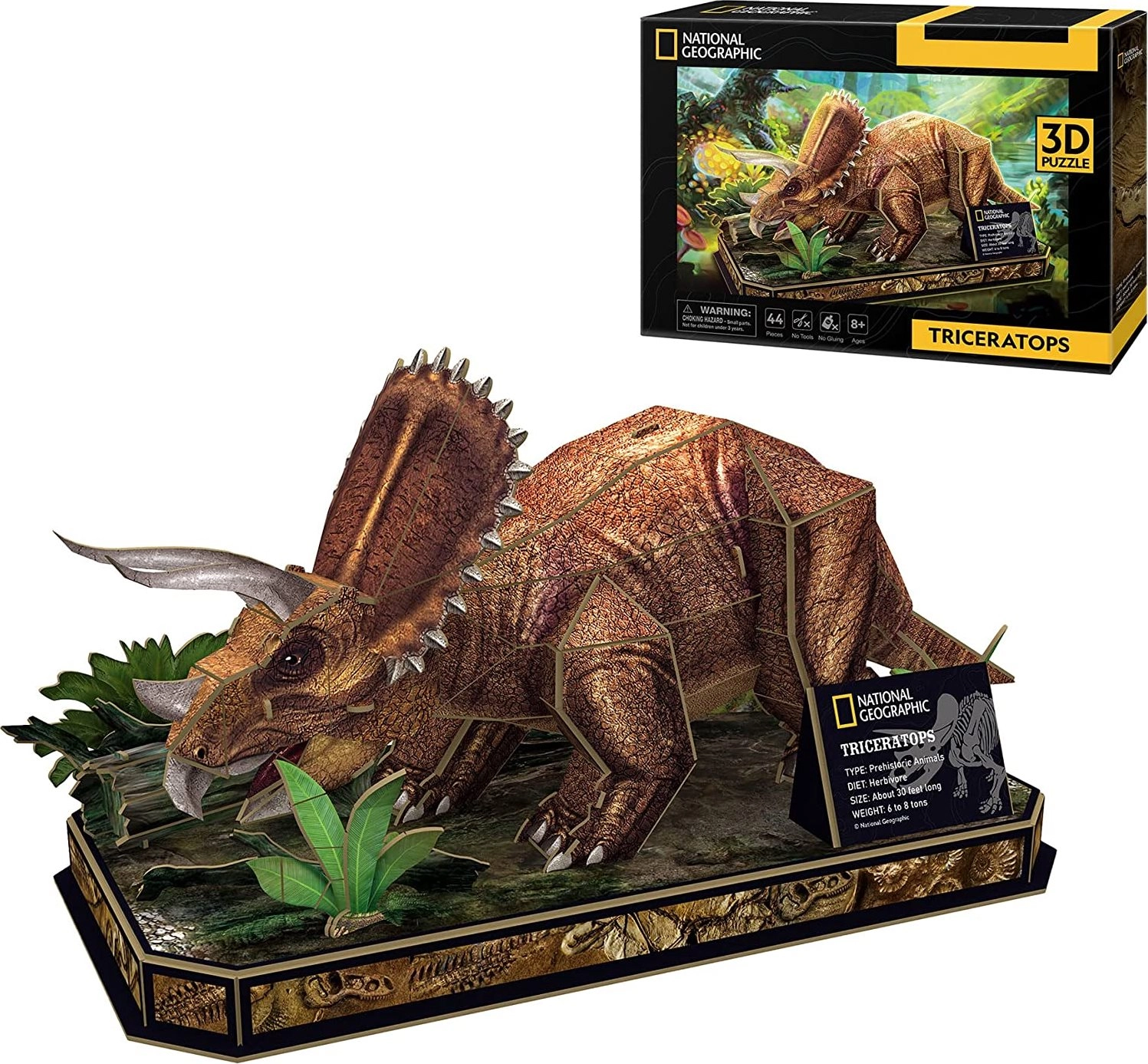 CUBICFUN 3D puzzle National Geographic: Triceratops 44 ks