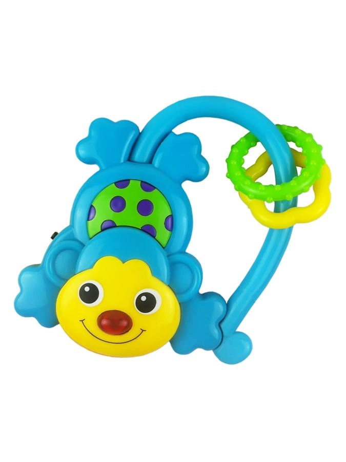 Dětské chrastítko se zvukem Baby Mix opička modrá