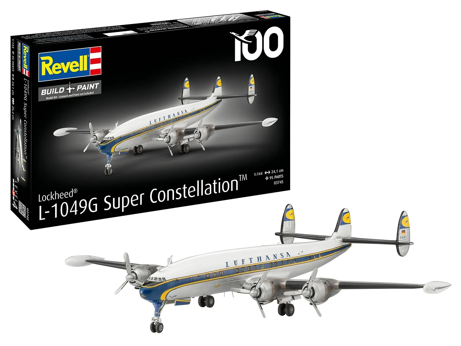 Revell Plastic ModelKit letadlo 03745 Lockheed L.1049G Super Constellation Lufthansa 1:144