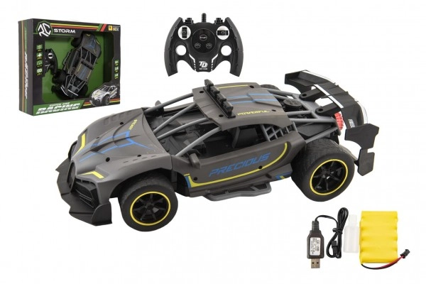 Levně RC sportovní auto s parním efektem, 2,4 GHz, antracit