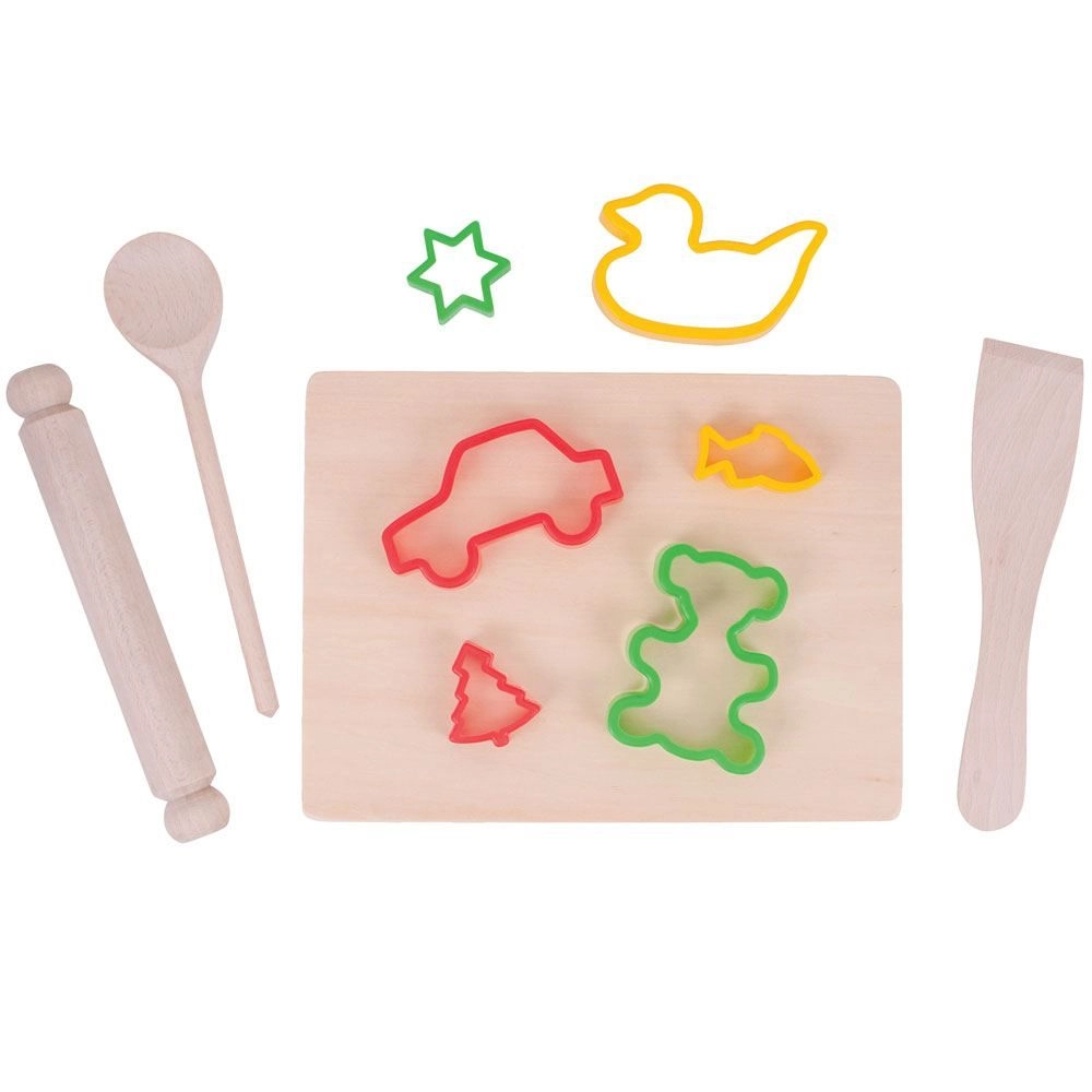 Bigjigs Toys dřevěné nástroje pro vykrajování těsta