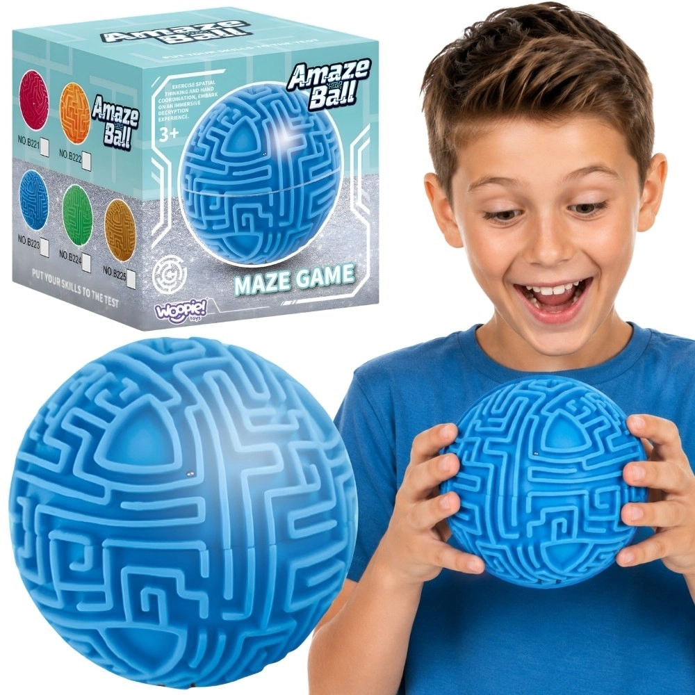 Woopie amaze ball modrá 3D labyrintová koule