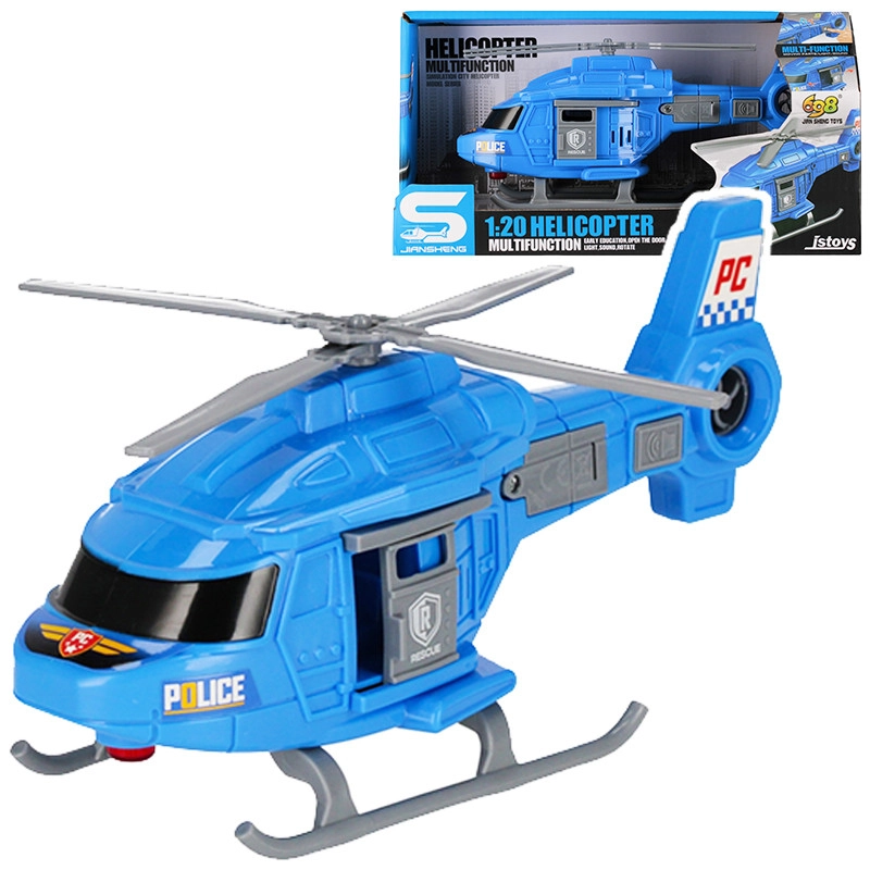 hračkový policejní vrtulník se světlem a zvukem