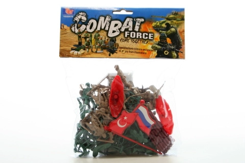 Plastoví vojáčci v sáčku s doplňky