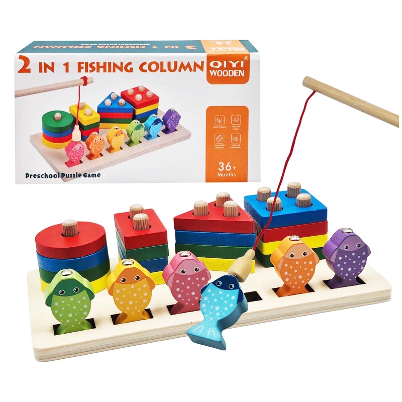 2v1 vkládačka s rybařením pro děti