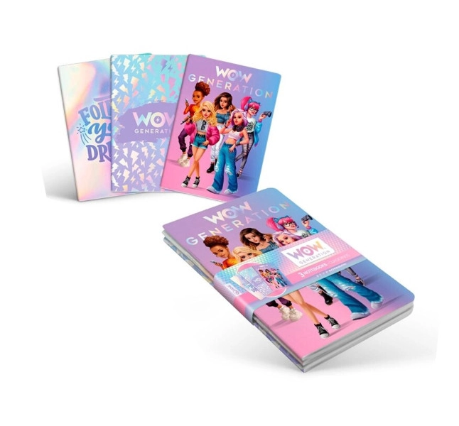 Sešit A5 WOW Generation – sada 3 kusů