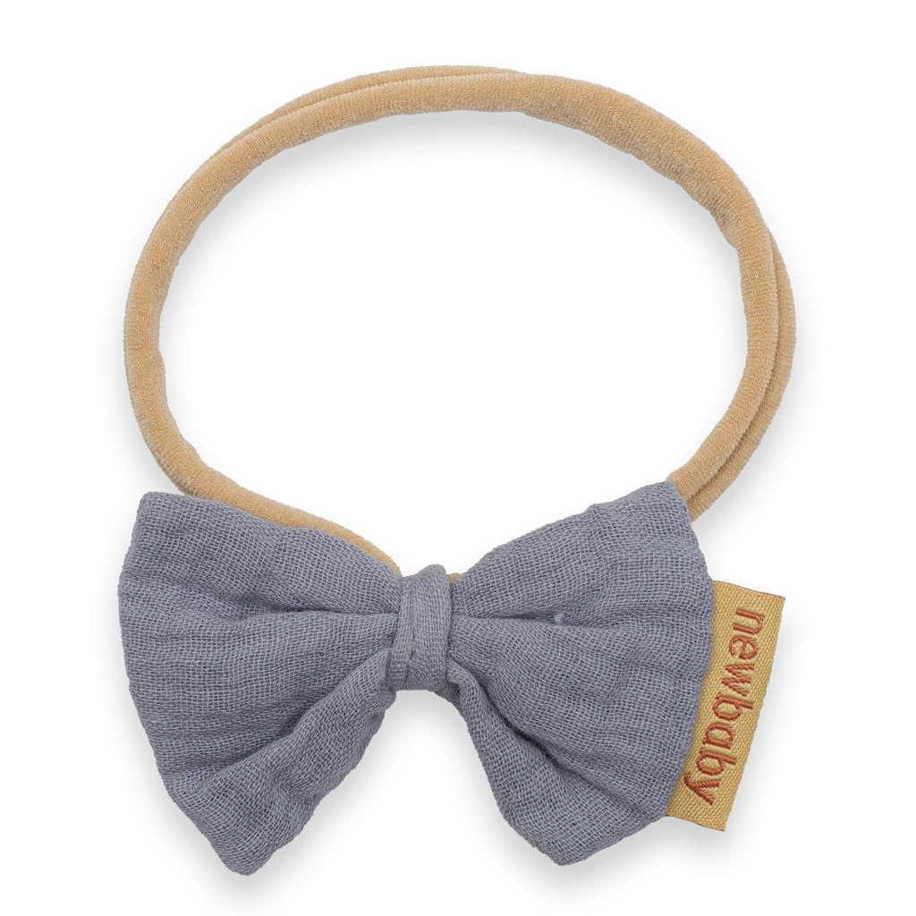 Mušelínová čelenka pro miminka New Baby šedá