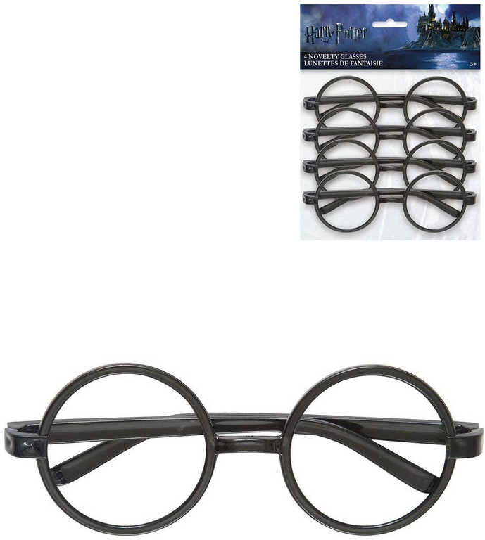 Karnevalové brýle Harry Potter - sada 4 ks