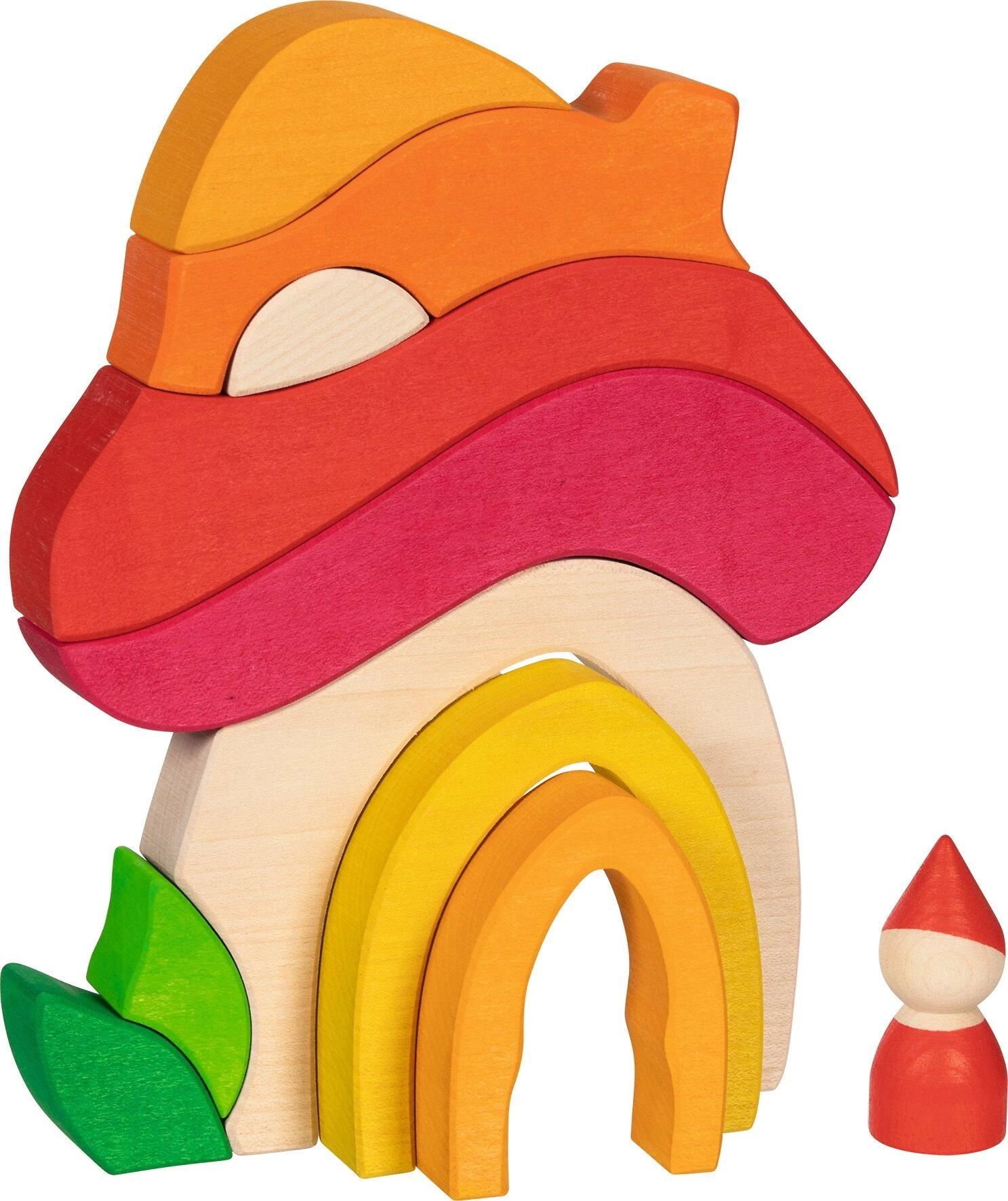 Goki evolution dřevěné stavební dílky houbový domek