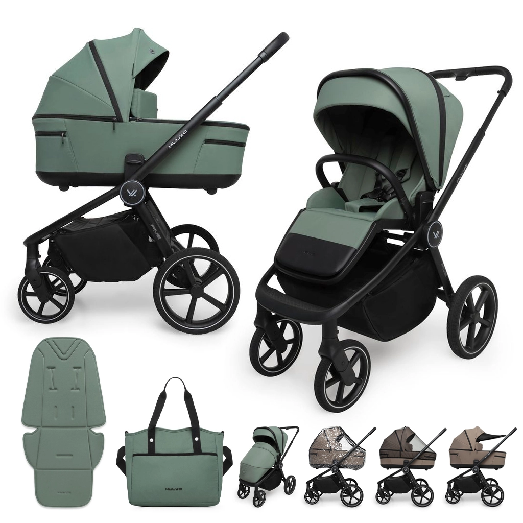 Muuvo Five kočárek 2v1 Pine Green