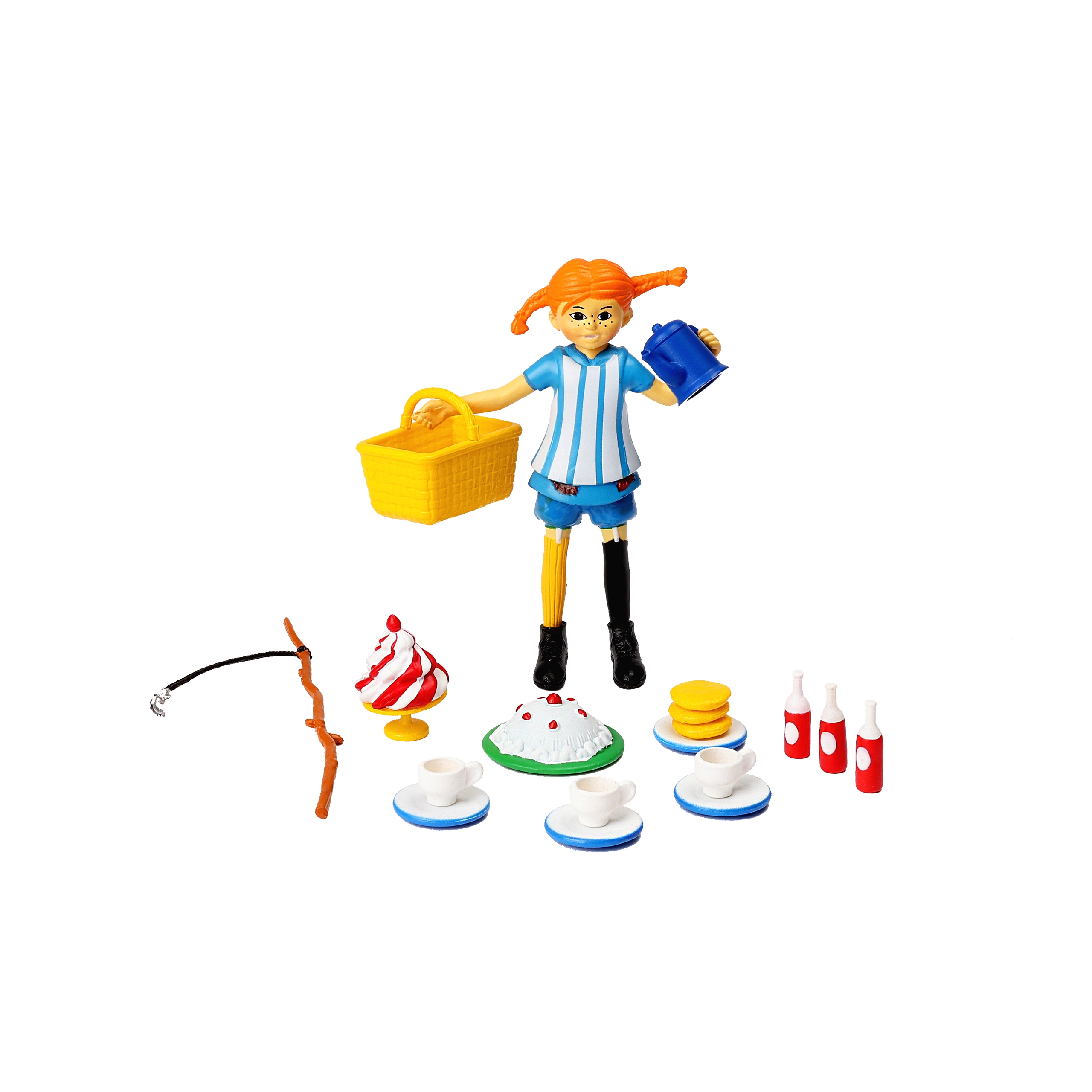 Pippi Langstrumpf figurka s doplňky – čajová párty