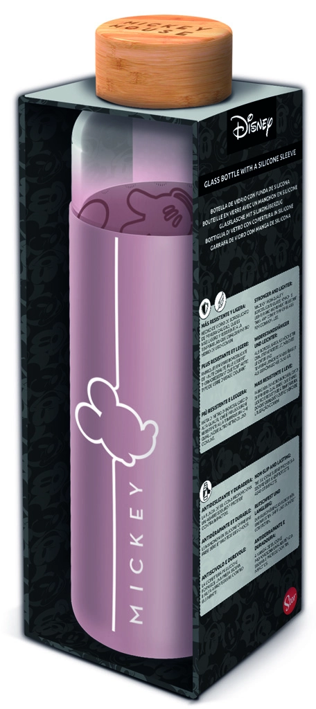 EPEE Czech Mickey Mouse Skleněná láhev s návlekem 585 ml
