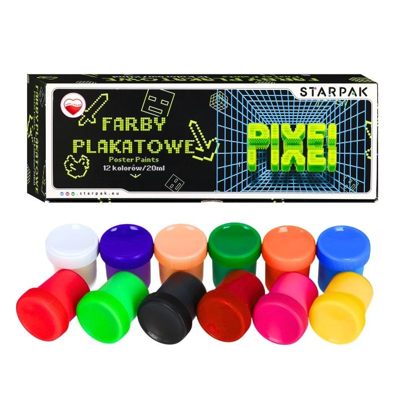 Plakátové barvy Game Pixel 12 barev