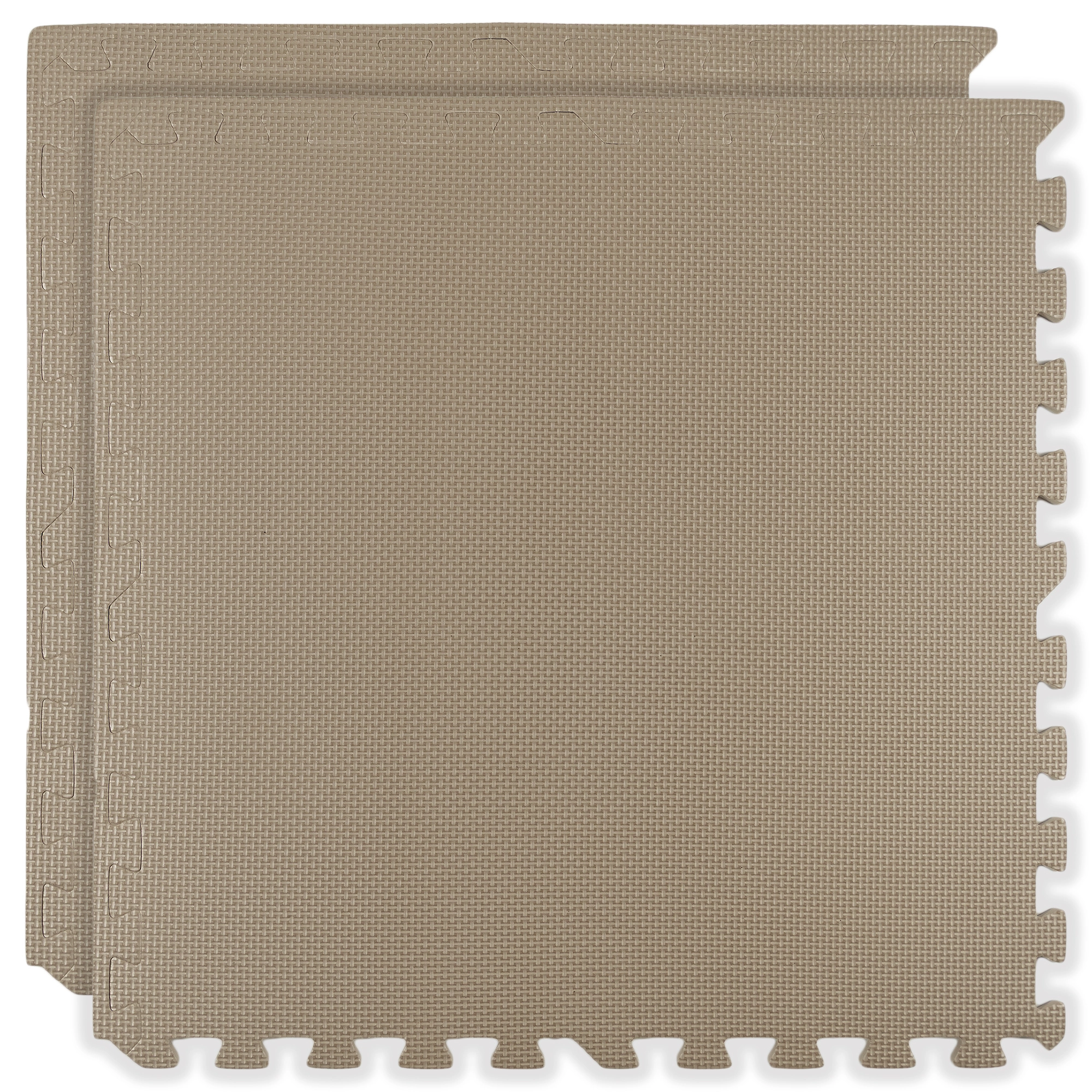 Pěnová podlahová podložka HUMBI 120 × 60, velké voděodolné puzzle, 2 ks, světle béžová