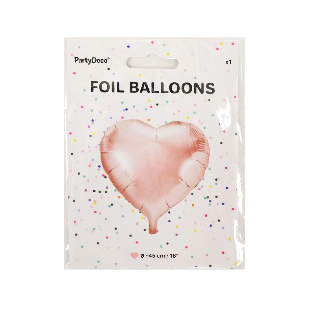 Foliový balonek srdce rose gold 45 cm balené