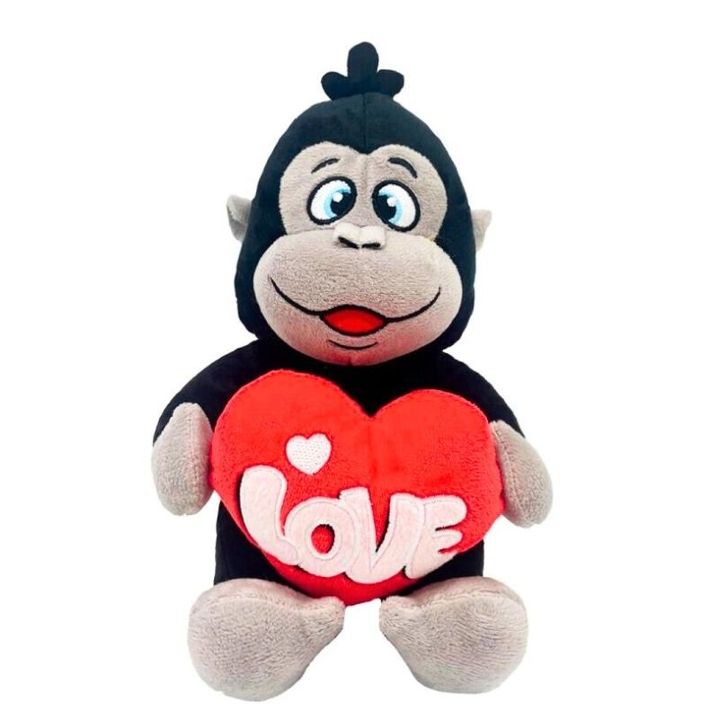 Plyšová gorila se srdcem