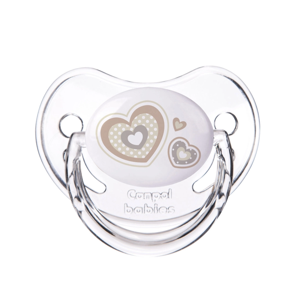 Canpol babies silikonový anatomický dudlík 18m+ Newborn Baby béžový
