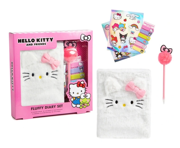 Hello Kitty plyšový deník se sadou doplňků