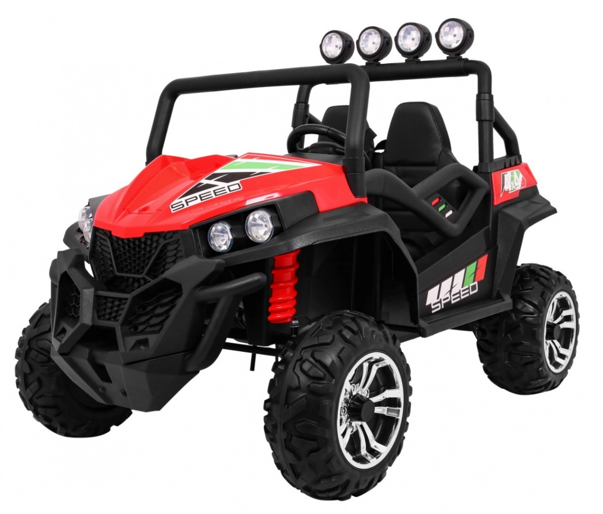 Levně dětská terénní buggy Grand Lift + pohon 4x4 + dálkové ovládání + nosič zavazadel + rádio MP3 + LED dioda červená