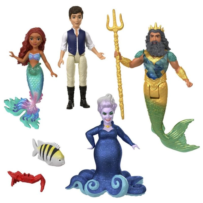 Levně Disney Malá mořská víla sada 6 malých panenek s kamarády
