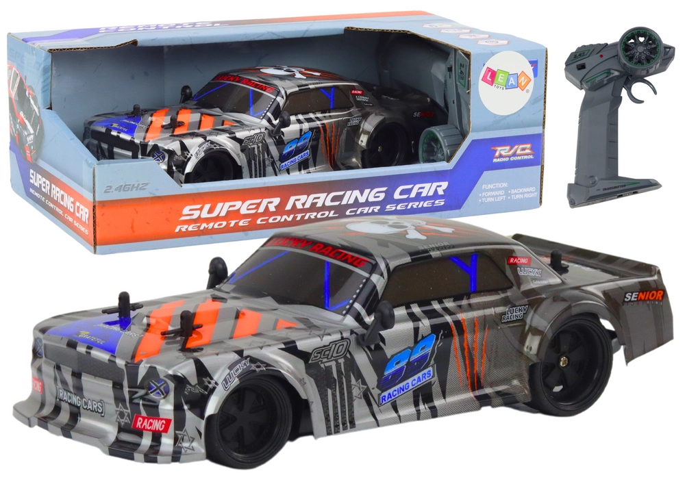Levně RC sportovní auto 1:18 šedé