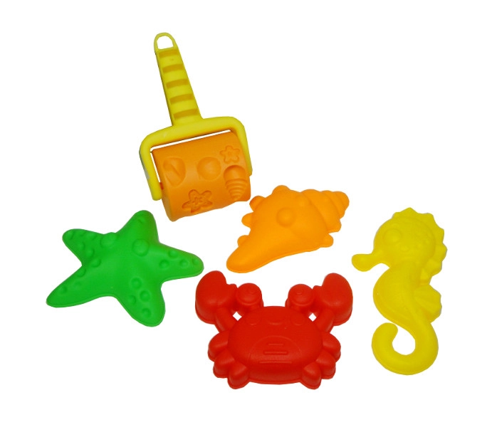 Sada mořských forem na písek s válečkem