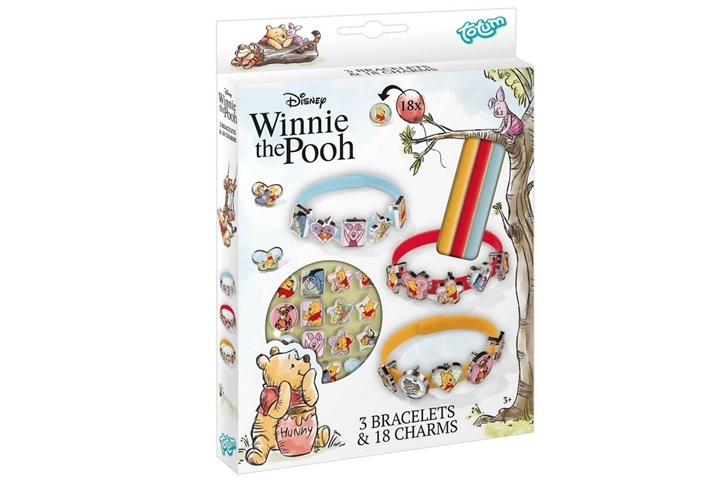 Disney Winnie the Pooh sada náramků s přívěsky (3 náramky, 18 charms)