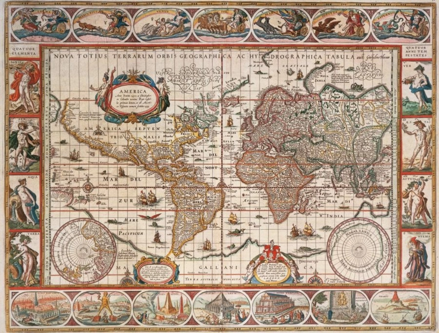 Ravensburger Mapa světa r. 1650 2000 dílků