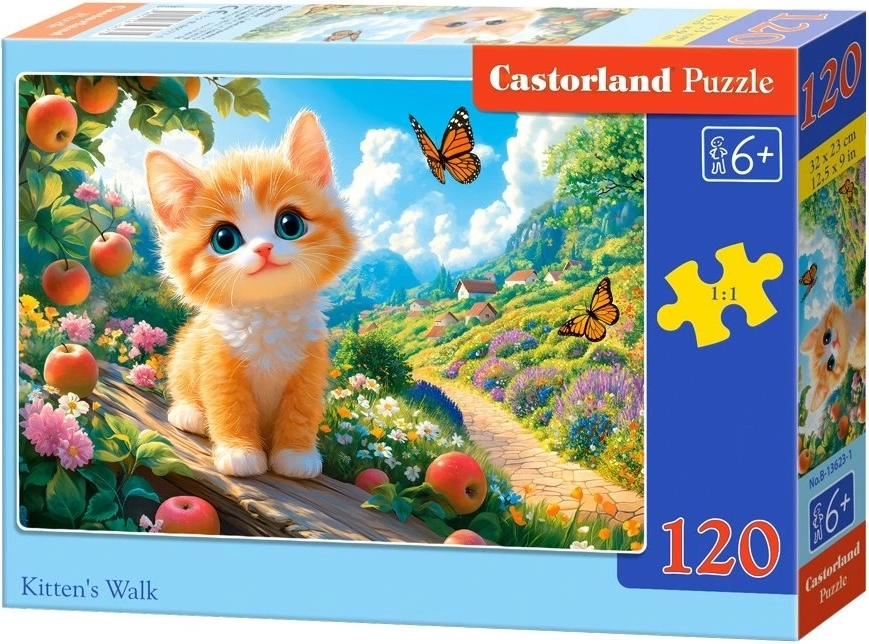 Castorland puzzle kotě na procházce (120 dílků)