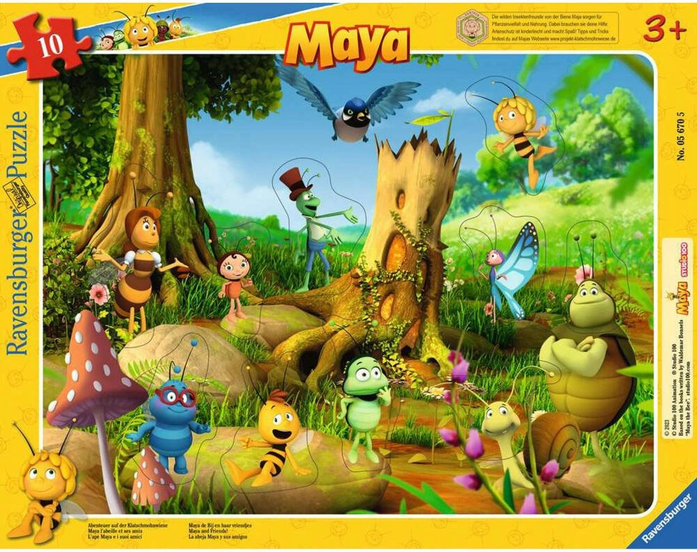 Ravensburger vkládačka Včelka Mája – puzzle 10 dílků
