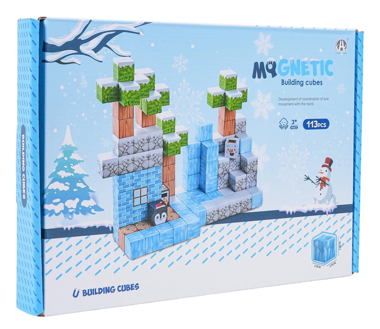 Magnetické stavebnice 3D kostky 113 ks