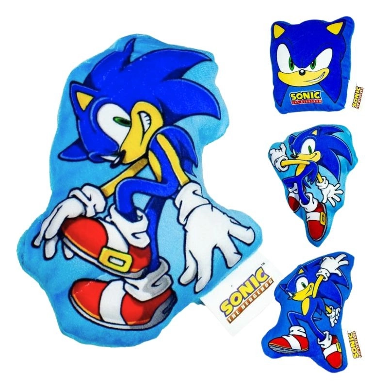 plyšový polštář SONIC – 4 motivy, 15 cm