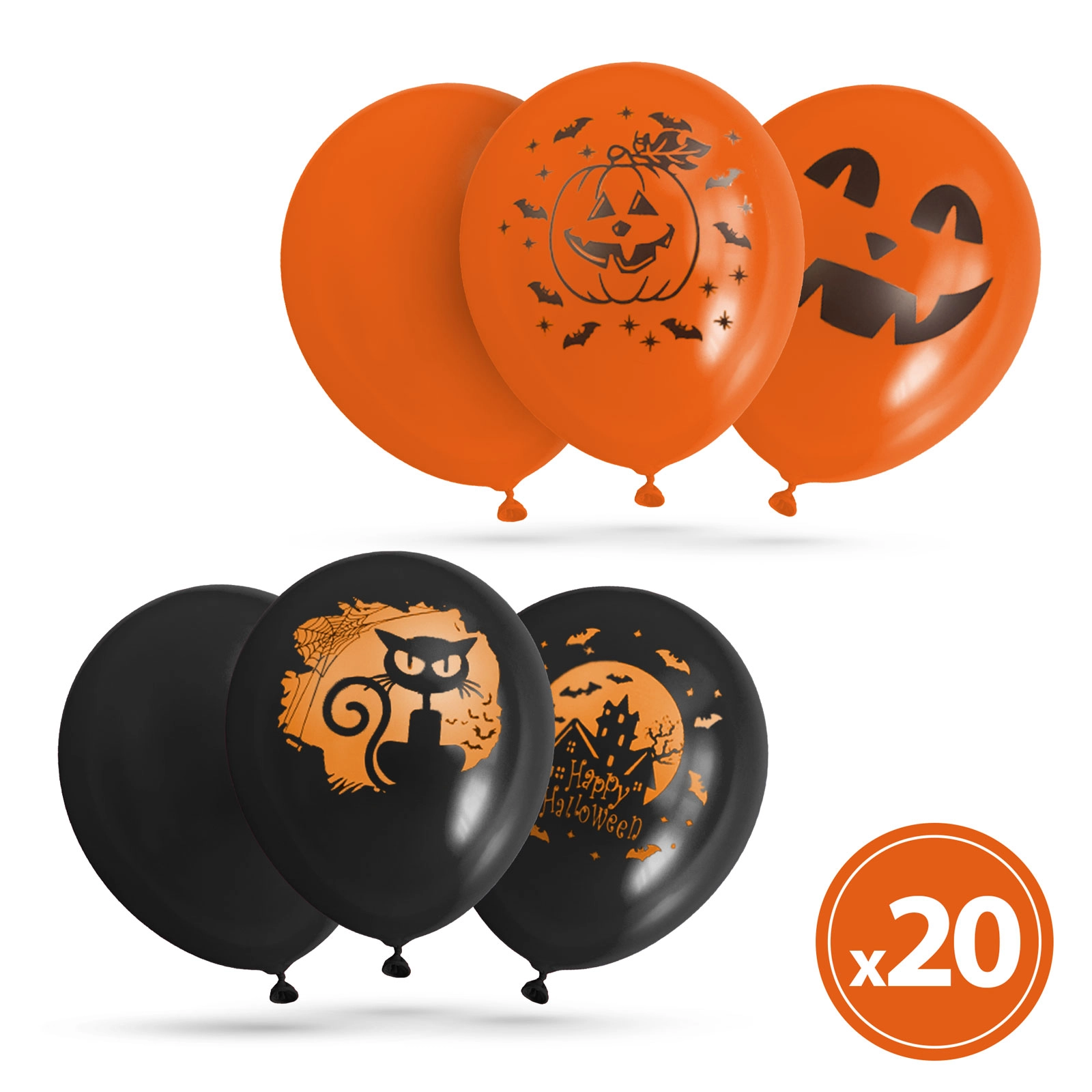 Sada halloweenských balónků, 20 ks