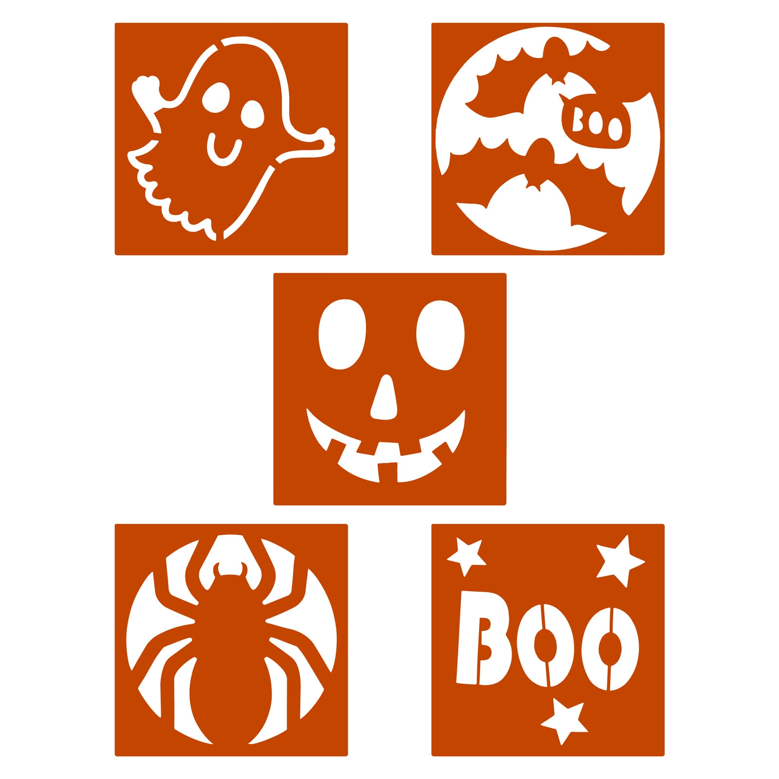Sada halloweenských šablon - 5 kusů