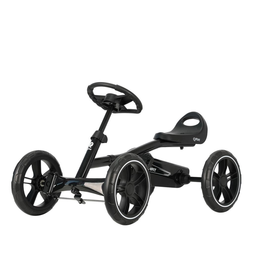 Qplay šlapací motokára go-kart pro děti černá