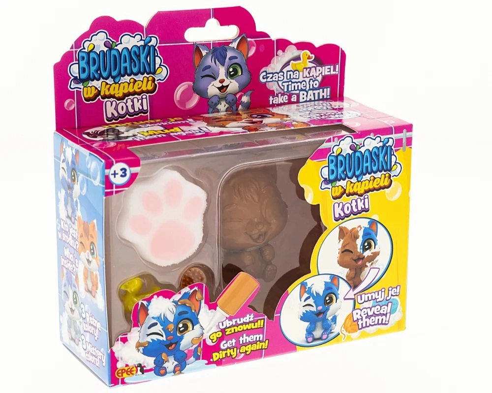 Koťátka do koupele Puszek – interaktivní sada s blátem