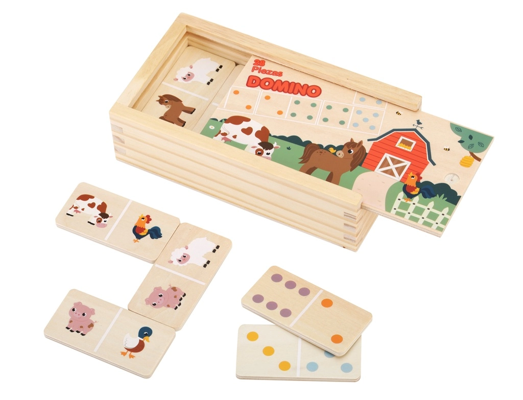 domino farma 2kids toys – oboustranné dřevěné domino pro děti