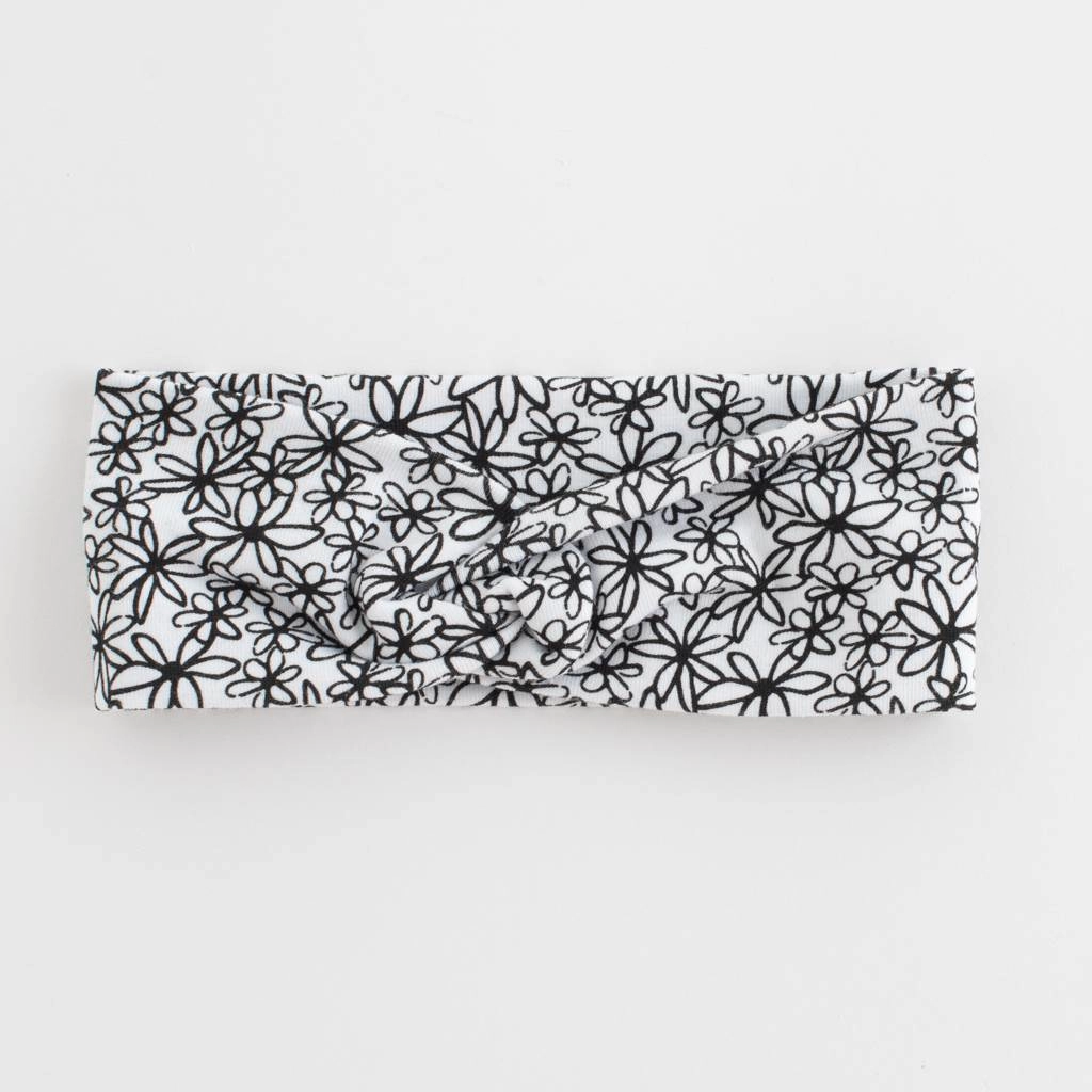 Kojenecká bavlněná čelenka NEW BABY Be Happy