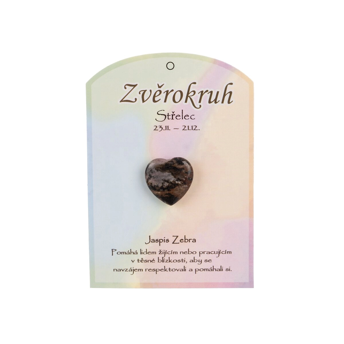 Srdce z jaspisu zebra – Střelec