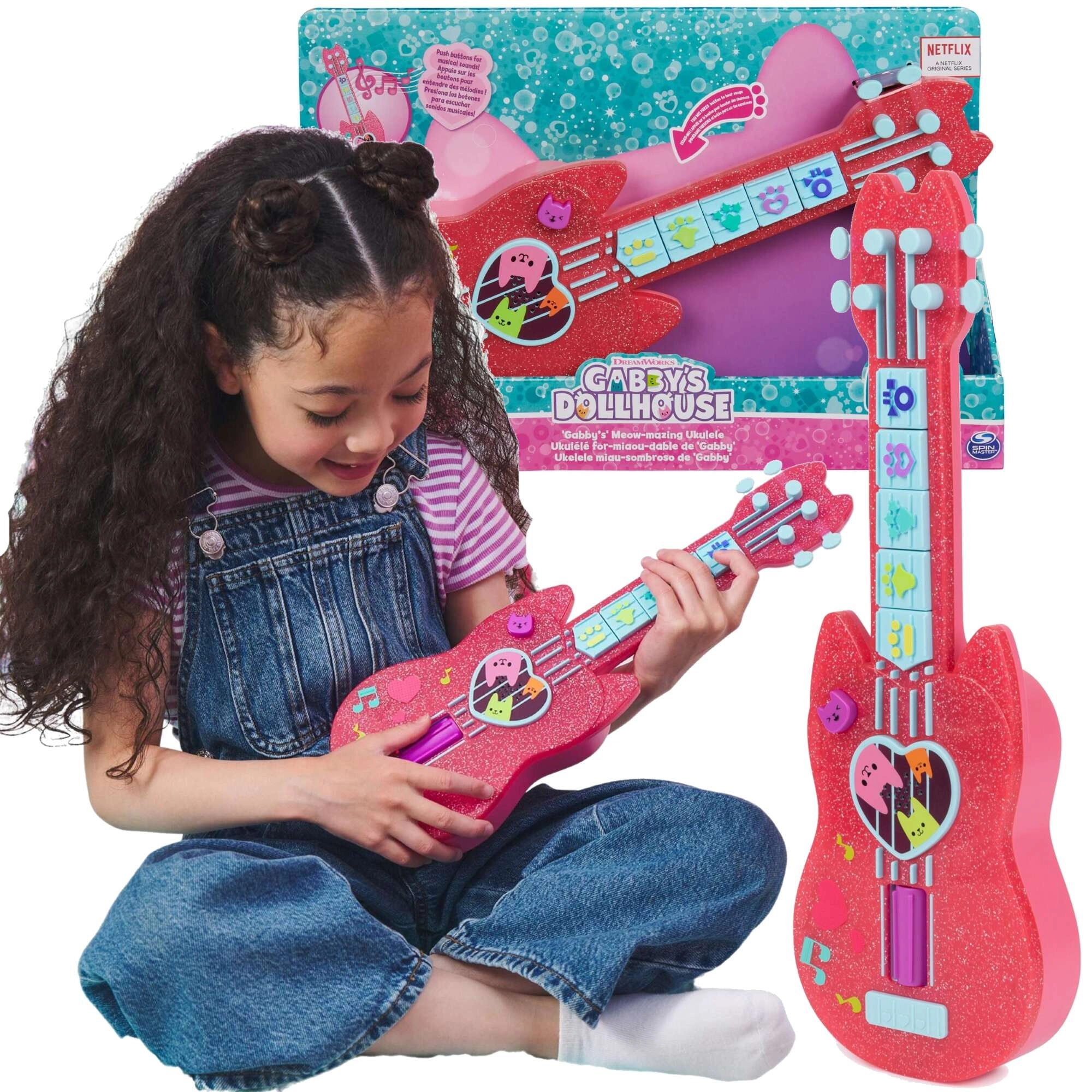 Spin Master Gabby's Dollhouse kocičkové ukulele s melodiemi