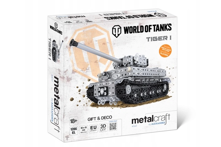 Metalcraft World of Tanks kovový model tanku Tiger I