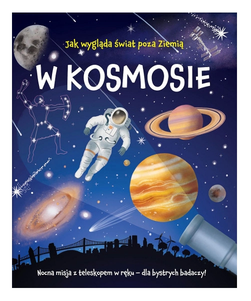 Levně V kosmu: Noční mise s teleskopem v ruce – interaktivní kniha pro malé objevitele