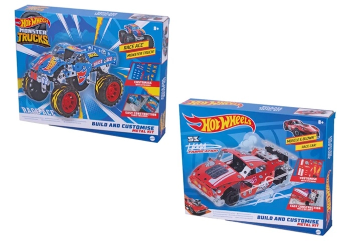 Hot Wheels Metal Tech stavebnice Monster Trucks