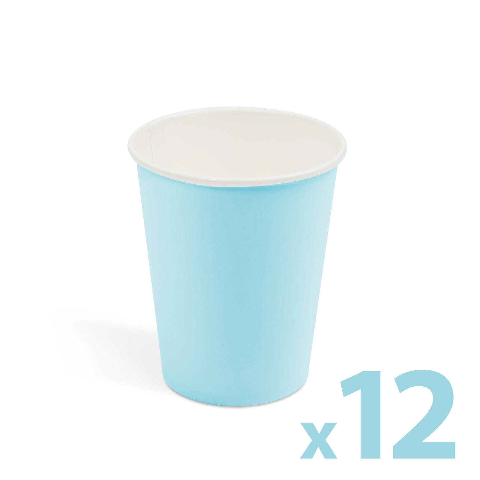 Modré papírové kelímky 250 ml, 12 ks